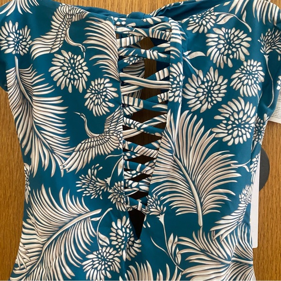 AMUSE SOCIETY • NEW! Cora One-Piece Swimsuit in Caribbean Blue - Size S - Picture 7 of 16